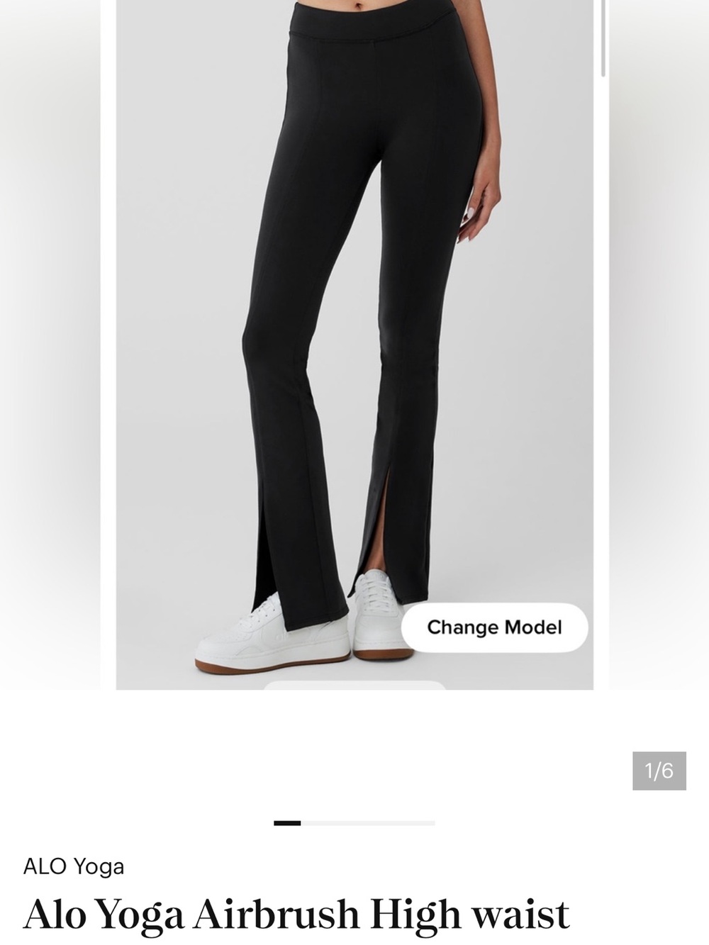 ALO Yoga Black High-Waist Split-Hem Bootcut Leggings